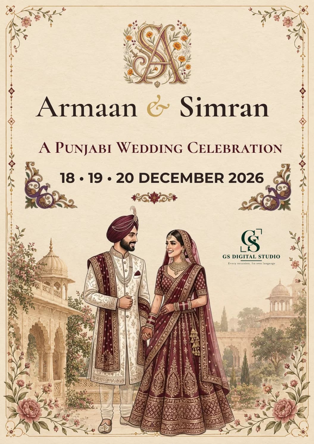 Digital invitation cover